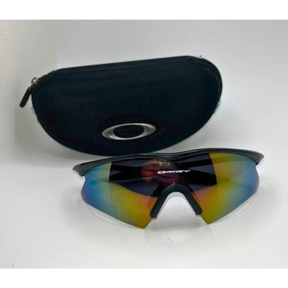 Oakley M Frame Mumbo Sunglasses Fire Iridium USA Vintage w/ Vault Case Rare